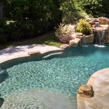 Backyard pool resort