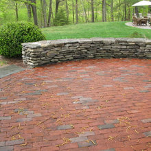 Bluestone Patio With Brick Edging Manchester Nh Traditional