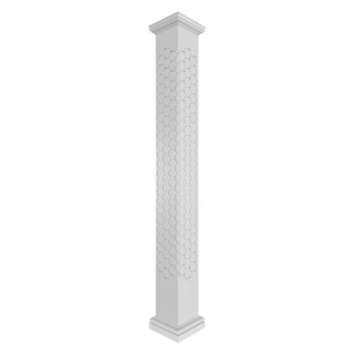 Craftsman Classic Square Non-Tapered Calico Fretwork Column, 8