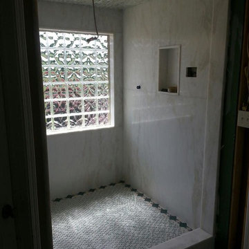 Mystery White Marble Shower