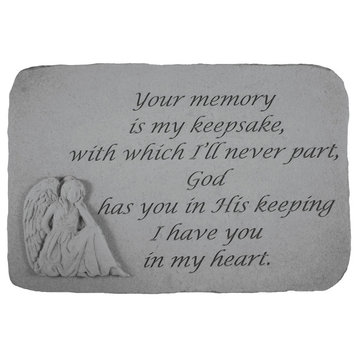 Angel Garden Accent Stone, "Your Memory Is My Keepsake"