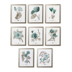 Porcelain Blue Botanicals Gicl&eacute;e Prints - Poster