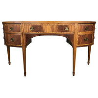 Antique Federal Style 20th Century Demilune Inlaid Mahogany Sideboard