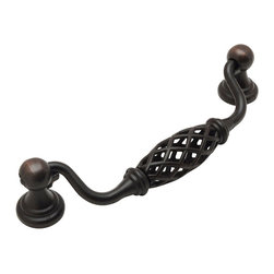 Cosmas - Cosmas 1749-128ORB Oil Rubbed Bronze 5&rdquo; CTC (128mm) Birdcage Drop Pull - Cabinet And Drawer Handle Pulls
