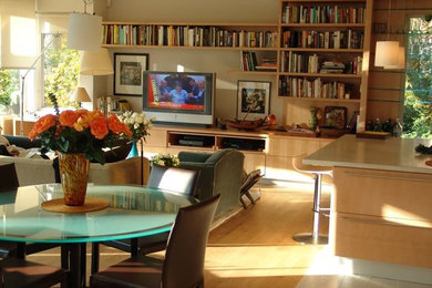 Inspiration for a contemporary family room remodel in DC Metro