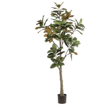 Faux Lily Tree Set (2) | Emerald Magnolia Denudata