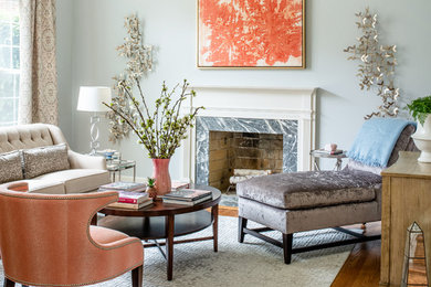 Living room - transitional living room idea in DC Metro