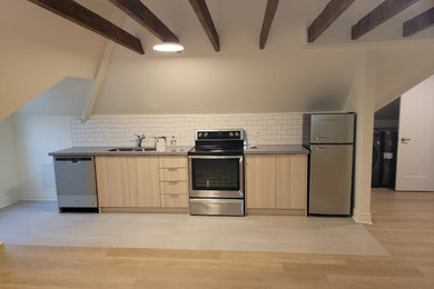 Inspiration for an industrial kitchen remodel in Other