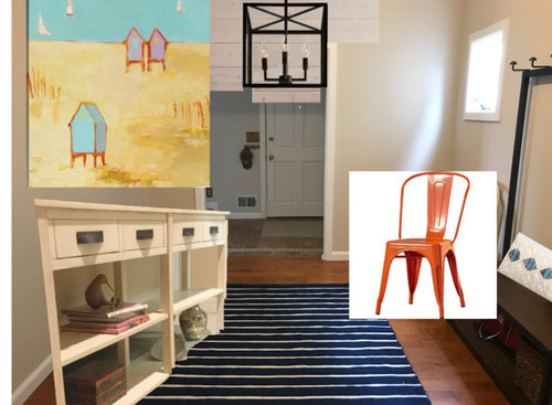 Canvas Art And Navy Rug