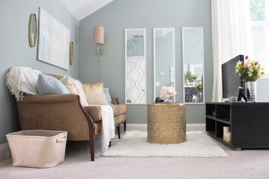 Example of a trendy home design design in Atlanta