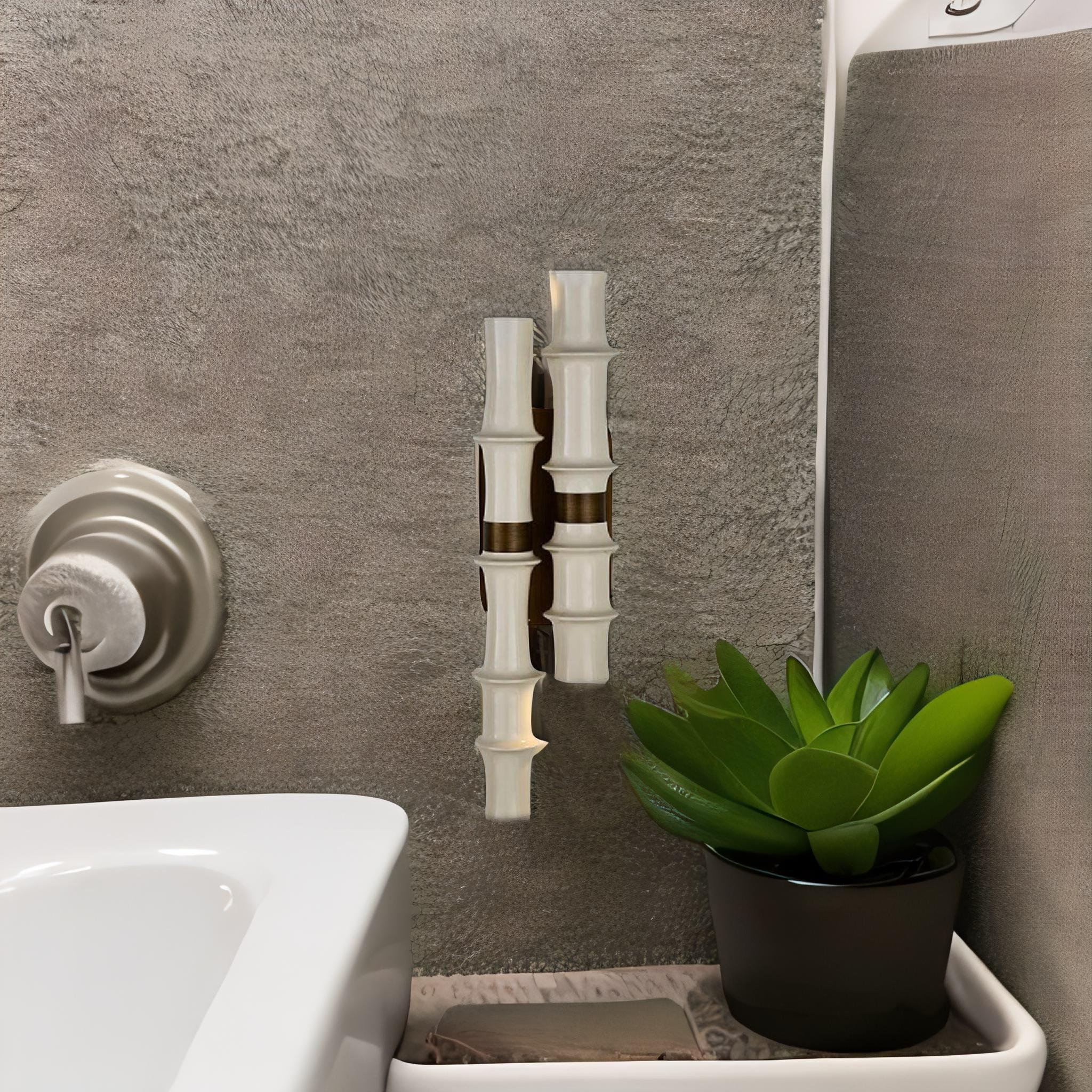 Onex | Modern Wall Lamp in the Shape of Bamboo - Asian - Bathroom ...