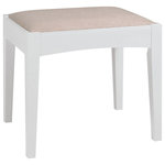 Bentley Designs - Hampstead White Painted Furniture Dressing Table Stool - Hampstead White Painted Dressing Table Stool offers elegance and practicality for any home. Crisp white paint finish adds a contemporary touch to a timeless range guaranteed to make a beautiful addition to any home.