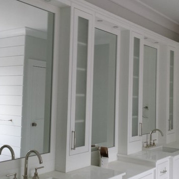 Vanity Mirror with Acid Etched Cabinets