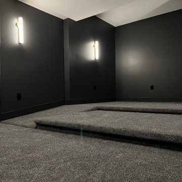 Black and Gold Basement Remodel