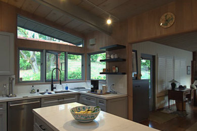 Mid-century modern kitchen photo in San Francisco