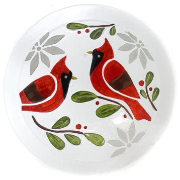 Tabletop CARDINALS SERVING BOWL Glass Glass Fusion Christmas 2020140269