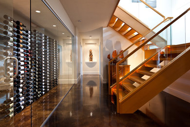 Inspiration for a large contemporary wine cellar remodel in Vancouver