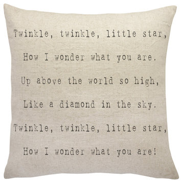 "Twinkle, Twinkle" Linen Pillow, 18"x18"