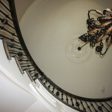 Project #45 | Curved Oak & Wrought Iron Staircase
