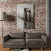 Yosemite Home Decor "Gateway to the City" Wood Gallery Wrapped Wall Art in Gray