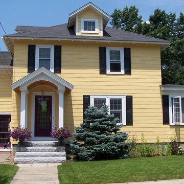 Engraved Woodbury Gray Granite Steps