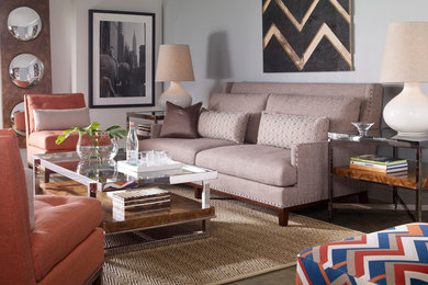 Living room - eclectic living room idea in Chicago