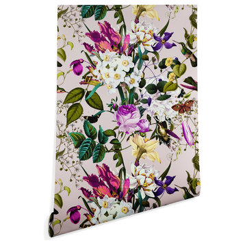 Deny Designs Marta Barragan Camarasa Bouquet Bird Wallpaper, Pink, 2'x4'