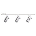 WAC Lighting - TK-104 3 Light Track Kit, White - Ideal for applications where a minimalist profile is desired, achieve the sleek look of MR16 fixtures without the need for a bulky transformer. A variety of styles and finishes to accommodate any interior space. For use with 120V track. Includes three track heads with GU10 Lamps, 1 floating canopy connector to power the track, and 1 field cuttable 4ft track with end caps. Track Fixture is available in H, J/J2, and L track configurations. Order according to track layout specifications. Available with pre-installed LED MR16 lamp (TK-104LED).Metal construction with polycarbonate track adaptor and aiming screws in black or white to match track finish.