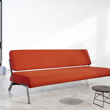 Debonair Mixed Dance Orange Sofa Bed by Innovation USA - $1265.00