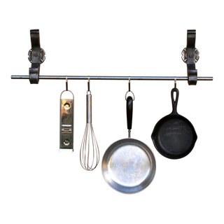 Pot & Pan Hanger 1/2″ Rod – Wall Mounted 34″ – RailroadWare