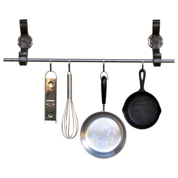Pot and Pan Rack 34" ceiling mount, Wall Mounted