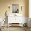 Beverly 48" Bathroom Vanity, White, Carrara Marble