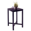 Square Bar Table in Black, 4 Stools