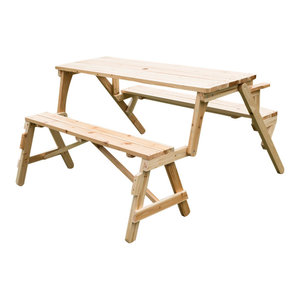 Interchangeable Picnic Table Garden Bench Transitional