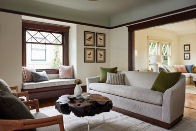 Living room - craftsman living room idea in San Francisco