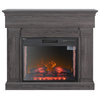 Freestanding Electric Fireplace Heater, Gray