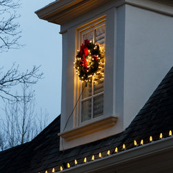 Roswell, GA Christmas Lighting Project #2 Wreath - Outdoor Holiday Decorations