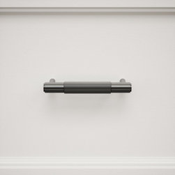 Luxe Knurled Matte Black Pull Bar 150mm - Drawer & Cabinet Hardware