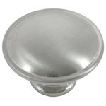 Laurey - 1 1/4" Georgetown Knob - Satin Chrome - Laurey is todays top brand of Decorative and Functional Cabinet Hardware!  Make your home sparkle with our Decorative Knobs and Pulls, or fix up your cabinets with our Functional Hardware!  Cabinets feel better when Laurey's on them!