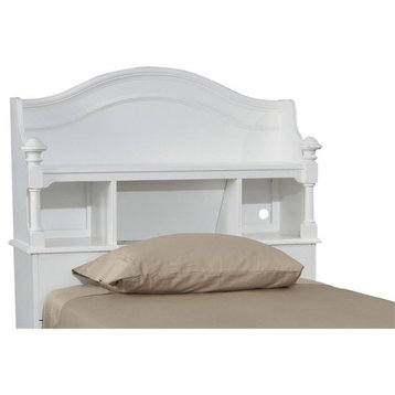 Legacy Classic Madison Twin 4 Shelf Bookcase Headboard in White Color Wood
