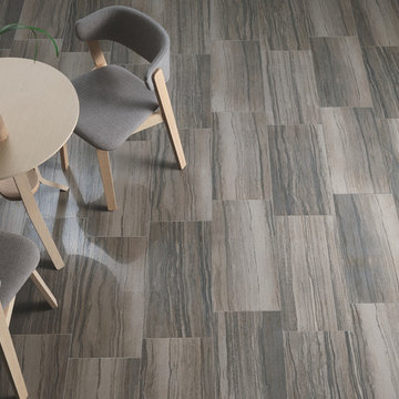 Elegante Dark Tiled Dining Room