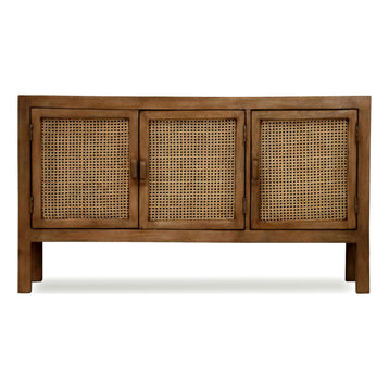 EASTON SIDEBOARD | 58in w. X 33in ht. X 16in d. | Solid Mango Wood Three Door