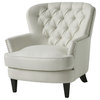 GDF Studio Zyral Ivory Fabric Club Chair