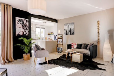 Design ideas for a scandinavian living room in Toulouse.