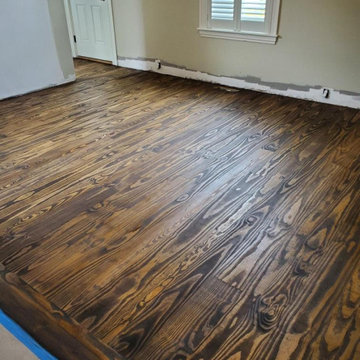 Walnut stain applied