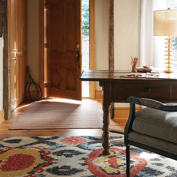Classic-Oak Rectangle Hand Knotted Rugs, Crimson
