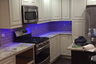 Kitchen countertops and backsplash