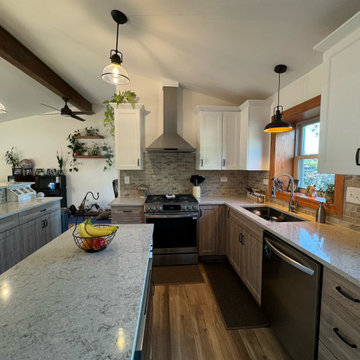Stunning Kitchen Remodel Done with New Two-Tone Cabinets