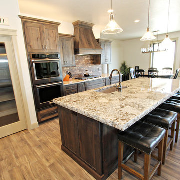 Knotty Alder Large Custom Kitchen - Gooding, ID