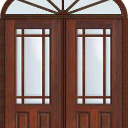 Prehung French Transom Double Door 80 Marginal 9 Lite Marginal - Patio Doors